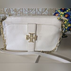 Tory Burch White Leather Crossbody Bag